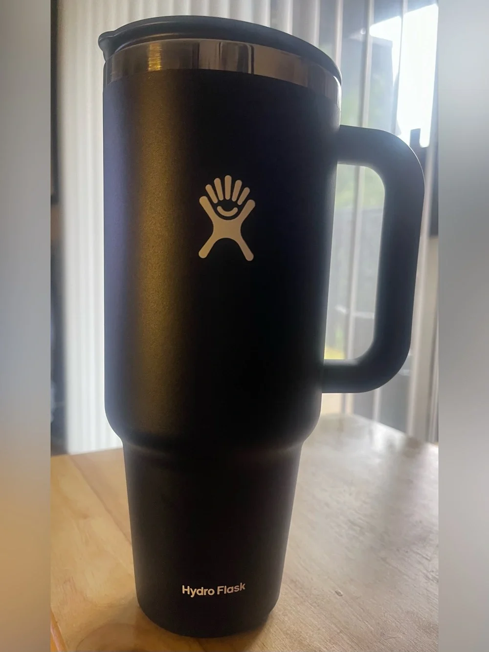 Hydro Flask 40 oz All Around Travel Tumbler Black w/ Handle & Straw NEW Custom “
